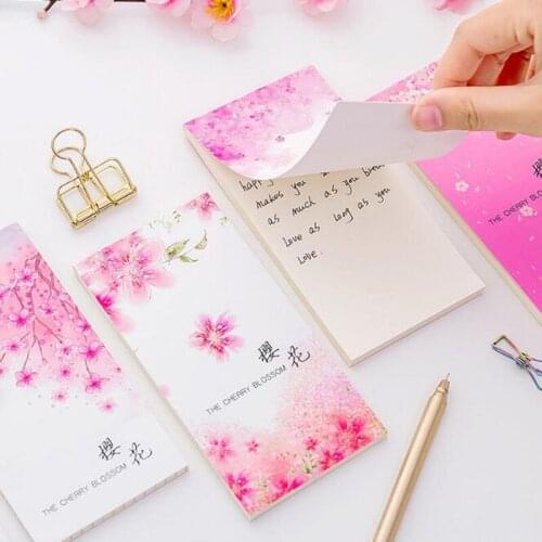 Cherry Blossom Can Be Torn NotePad Horizontal Line Blank Notebook With Hand Record Book Memo Pads Bullet Journal Note Paper
