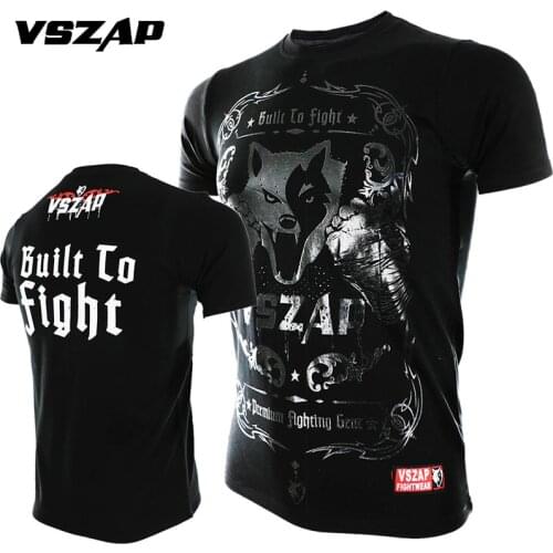 VSZAP MMA Clothing Shirts Rashguard Fitness Base Layer Skin Tight Weight Lifting Men T Shirts
