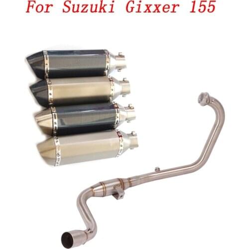 Escape Motorcycle Exhaust Front Link Pipe And 51mm Muffler Stainless Steel Exhaust System For Suzuki Gixxer 155 All Years