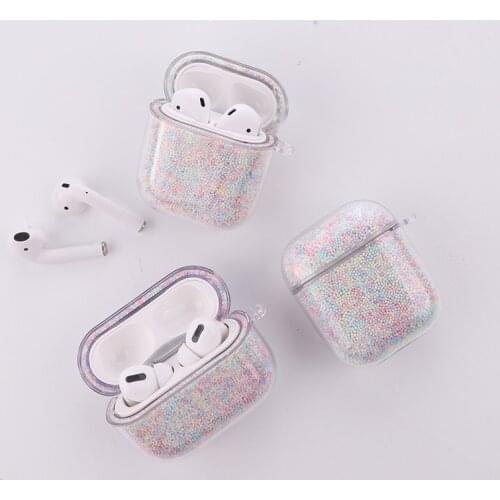Colorful Quicksand Case For Apple Airpods 1 2 Candy Bluetooth Wireless Earphone Cover For Apple Airpods Pro Charging Box Bags