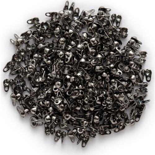 500pcs/lot Ball Chain Connector Clasps Calottes End Crimps Beads For DIY Jewelry Findings Diy Accessories Fit 1.5/2.0/ 2.4/3.2mm