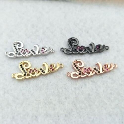 10 Pieces CZ zircon Micro Pave Connector,Double Bails Beads Charm,for DIY Bracelets Jewelry Finding CT344