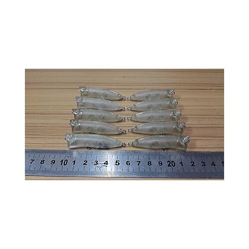 10pcs Unpainted Popper Hardbaits Fishing Lure Bodies 2 Inch 1/6 OZ Blank lures JS#169
