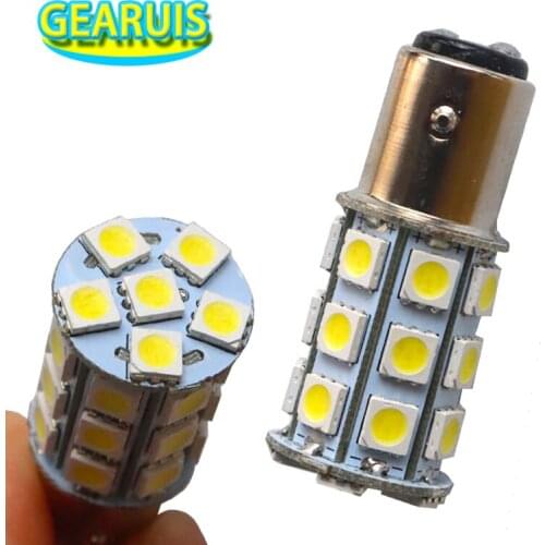 100pcs S25 P21/5W 1157 BAY15D 27 SMD 5050 LED 27SMD 27LED Auto car Brake Tail light Red Blue Yellow White Warm white 12V