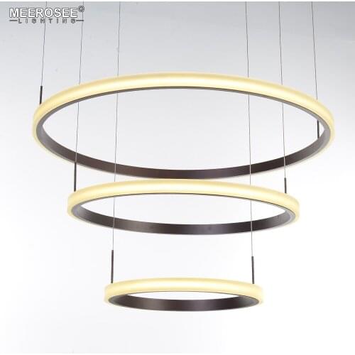 2018 Modern LED Pendant Lights 3 Circle Rings Pendant Lamp For Foryer Living room LED Lustre Hanging Ceiling Luminaires
