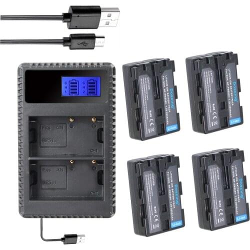 4Pcs 2000mAh NP-FM500H NP FM500H Battery + LED USB Dual Charger for Sony A57 A58 A65 A77 A99 A200 A350 A450 A550 A560 A580 A900