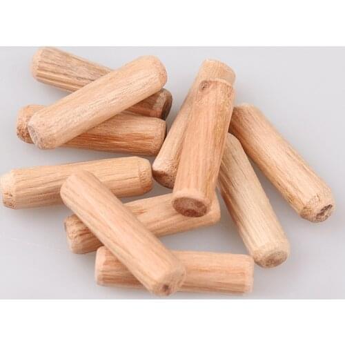 50/100pcs M5 M6 M8 M10 M12 Wooden Dowel Cabinet Drawer Round Fluted Wood Craft Pins Rods Set Furniture Fitting Wooden Dowel Pin