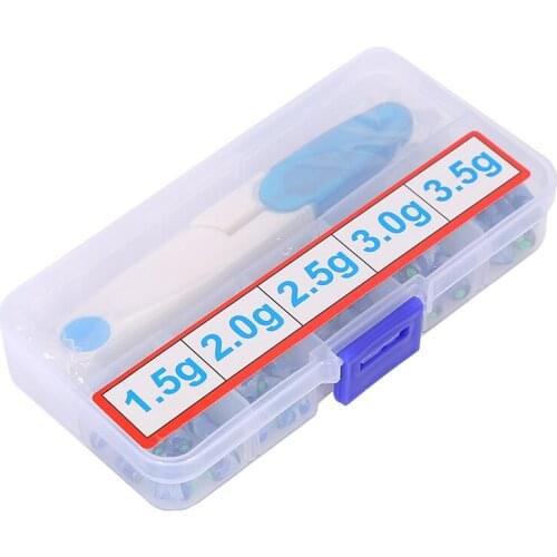 50 pieces of boxed fast lead soft core lead picogram lead Taiwan fishing competitive scale lead with scissors fishing tackle