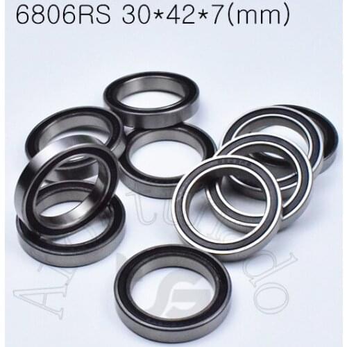6806RS 30*42*7(mm) 1piece bearing ABEC-5 6806 6806RS chrome steel rubber sealed bearing Thin wall bearings