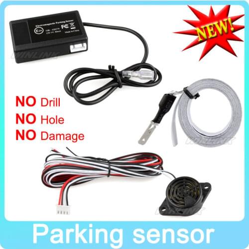 Hot Car Electromagnetic Parking Sensor No Holes\Easy install Parking Radar Bumper Guard Backup Reversing Parking System