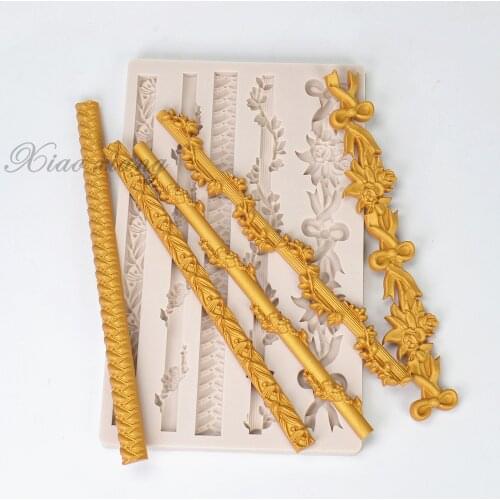 Flowers Lace Shape Chocolate Silicone Fondant Mold For Cake Decorating Cookie Baking Gumpastes Moulds Steam Oven Available M2137