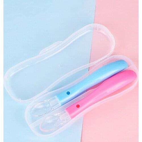 Baby portable tableware box storage plastic spoon fork travel transparent box