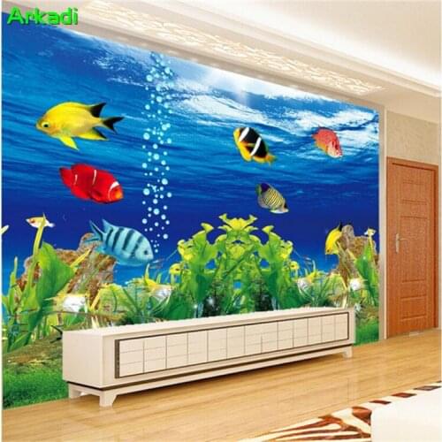Custom photo 3D wallpaper TV background wall fantasy underwater world theme museum living room lounge bar custom environmental