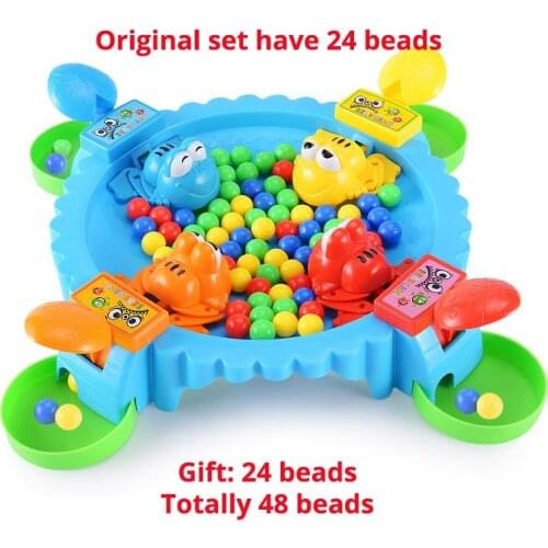 New Hungry Frog Bite Bean Eat Bead VS game Color Shape ball Family Fun Toy for children New Year Xmas Gift