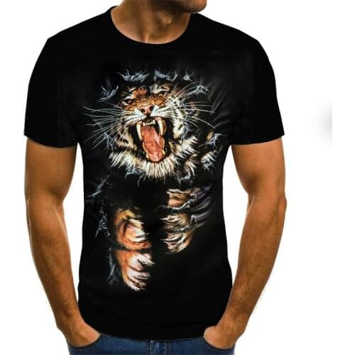 2020 New T-shirts short Sleeve Men Clothes Hip Hop Tops Fashion Casual Tigers T-shirts Summer Fashion 3D Printing dropshipping