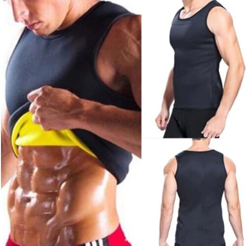 Men Sports Vest Slim Fit Sleeveless Skinny Fitness Exercise Workout Casual Tops Slimming Belt Belly Men Fat Burning Shaperwear