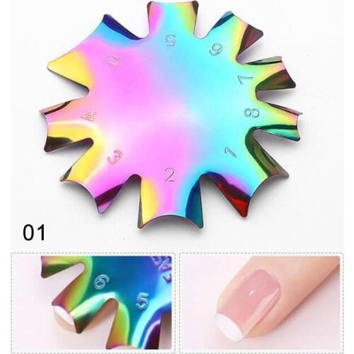 Nail Art Edge Line Trimmer Smile V/C Tips Cutters Template for Manicure Decoration Nails Accessories Tool Kit Stamping Plates