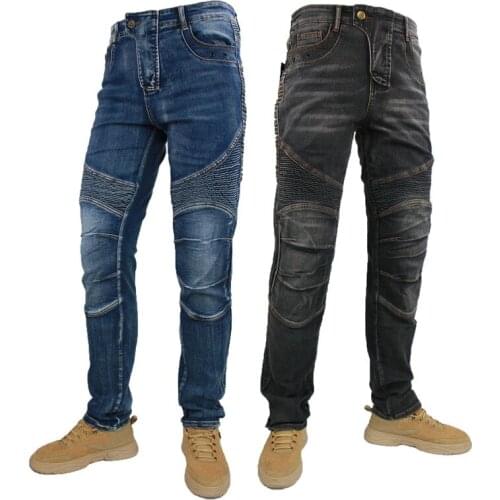 New high-quality with knee Kevlar MOTO pants Aramid motorcycle elastic jeans riding knight pants racing trousers