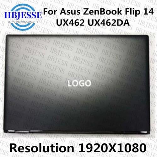 Original 14'' FHD 1920X1080 the top of laptop For Asus ZenBook Flip 14 UX462 UX462DA LCD screen assembly