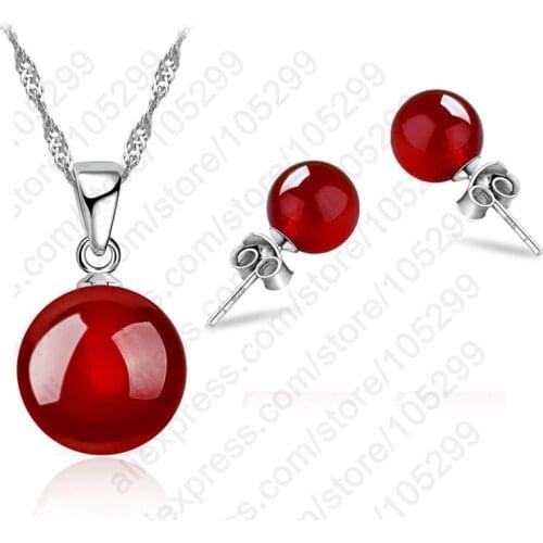 Fast Shipping Hot Sale Nice Gifts Shinning Women Jewellery 925 Sterling Silver Necklace Earring Jewelry Sets
