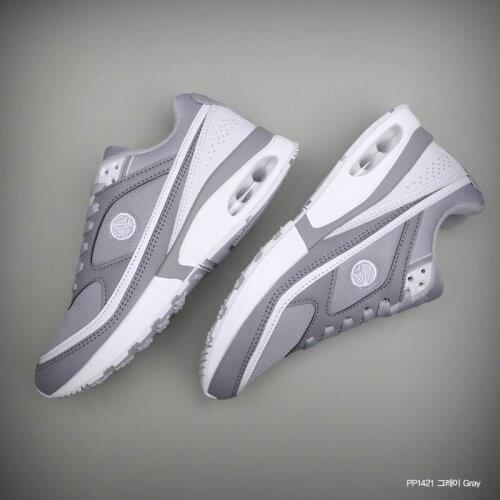 PP1421 Premium Paperplanes Air Cap Leather Lace Up Training Shoes Trainers Gary Color Sneakers