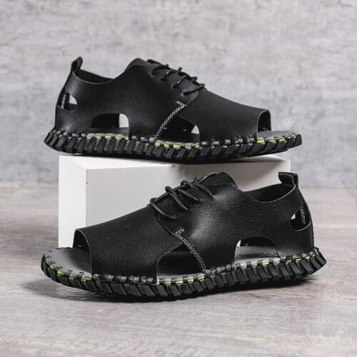 Size 44 couro sandalias waterproof piel homme footwear samool de outdoor on for genuine mountain rubber big para flat s summer