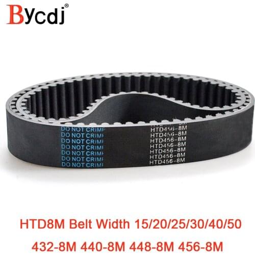 HTD 8M synchronous belt C=432/440/448/456 width 15/20/25/30/40mm Teeth 54 55 56 57 HTD8M Timing Belt 440-8M 448-8M 456-8M