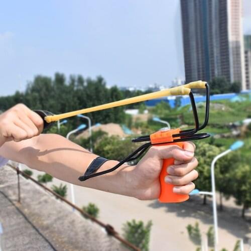Outdoor Games Powerful Slingshot Wrist Brace Support Shot Slingshot Bow Catapult Hunting Slingshot for Hunting Shooting New