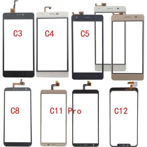 Touch Screen Glass For Oukitel C3 C4 C5 C8 C11 Pro C12 Touch Screen Glass Digitizer Panel Glass Sensor Mobile Phone Adhesive