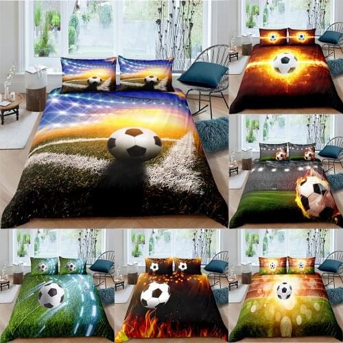 ZEIMON Sports Football Bedding Set Duvet Cover and Pillowcase Luxury Home Textiles 3D Digital Printing Pattern