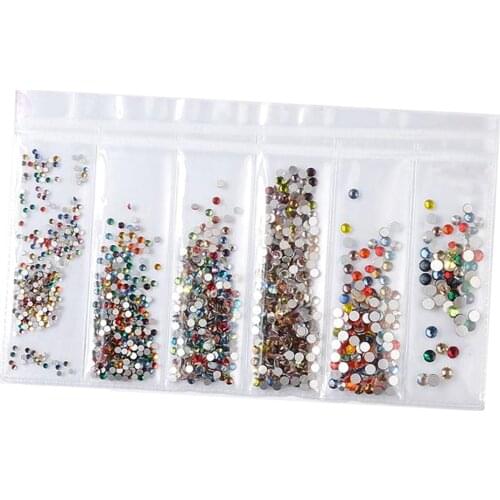French Tips Small Sizes Rhinestones Nail Art Crystal Glitter Rhinestone Set