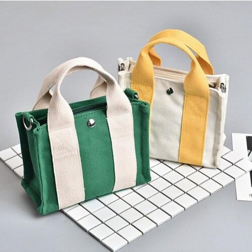 Bag womens handbag spring and summer wear dual-use canvas bag hit color single shoulder messenger handbag fashion chest bag
