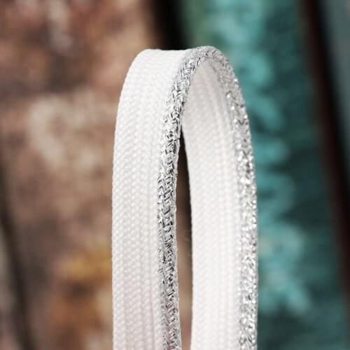 20 Yards 1/2 Inch 10mm Silver and White Gold Piping Lip Cord Trim|Pillow Cushion Trim Upholstery Edging Trim Sewing Supplies