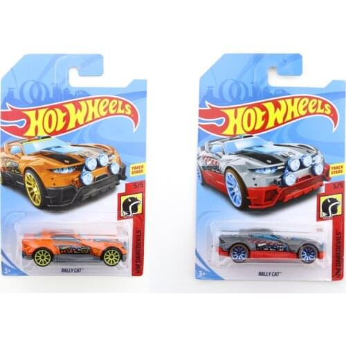 2018 5/5 RALLY CAT Original Hot Wheels Mini Alloy Coupe 1/64 Metal Diecast Model Car Kids Toys Gift