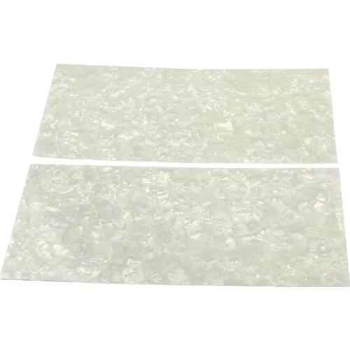 2x Celluloid Guitar/Bass DIY Blank Plate Sheet Head Veneer Shell White