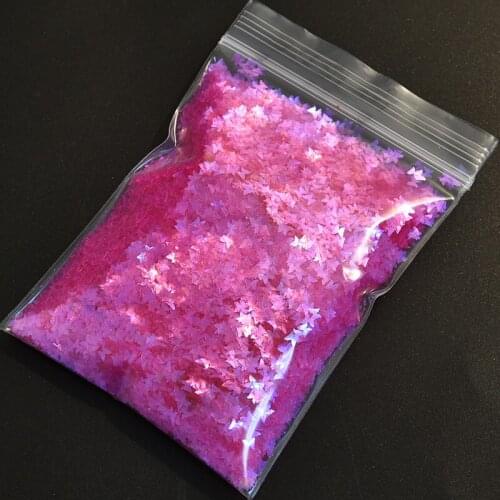50g Butterfly Manicure Sequins 12 3mm Holographics Glitter Nail Art Colorful Flakes Holographics Butterfly Nail Sequins Glitter