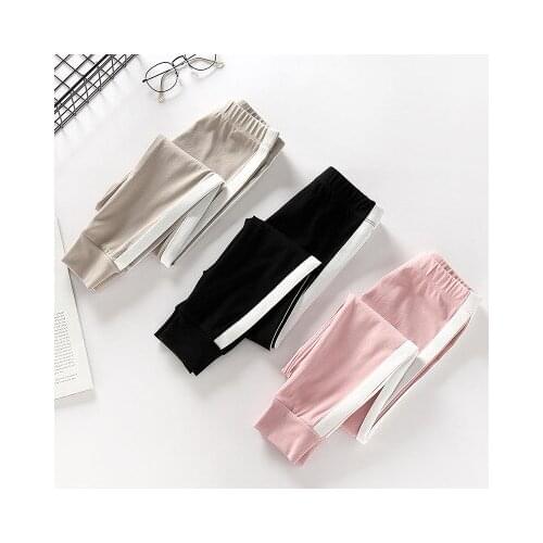 Childrens Casual Pants Girl Leggings 2019 Autumn New 2 3 4 5 6 Years Girls Striped Pants Toddler Trousers Girls Pants Leggings