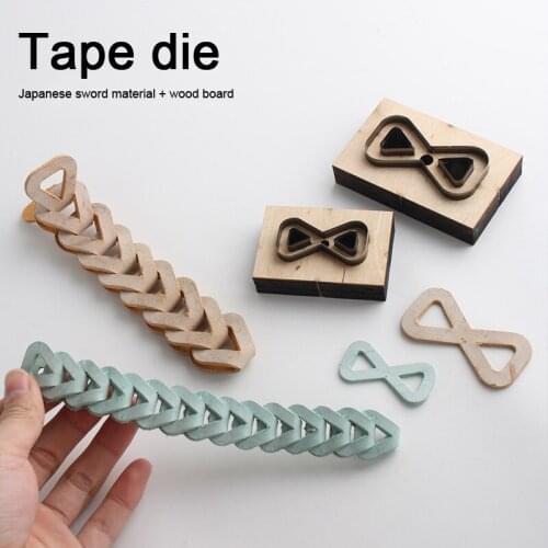 DIY Wooden Die Cutting Leather Mold Hollow Bowknot-shaped Cutting Mold with Wooden Base Craft Aceessory for Cloth Paper JA55
