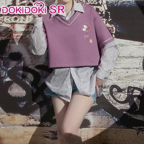 DokiDoki-SR Anime Detective Conan The Fist of Blue Sapphire Cosplay Haibara Ai Costume T shirt Doujin Cosplay Costume