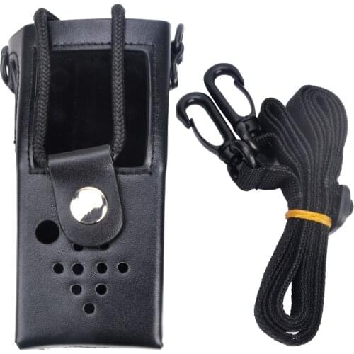 Two Way Radio Leather Carrying Case Bag For Entel HT544 Portable Radio Walkie Talkie