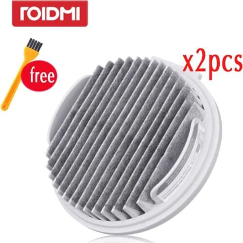 2pcs Vacuum Cleaner Filters For Xiaomi Roidmi Wireless Vacuum Cleaner F8 F8E Dust Filtration Anti-bacterium Washable with brush