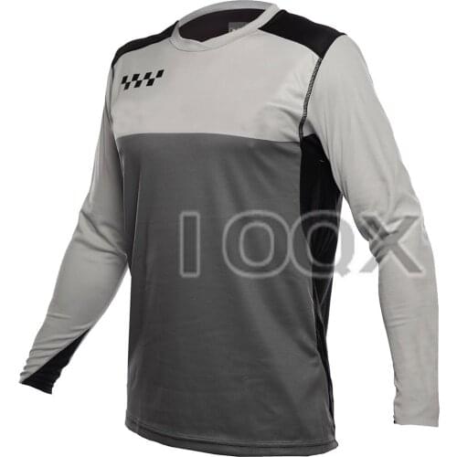 2021 Alloy Block Jersey MTB Bicycle Long Sleeve dh bxm Motocross Jersey Quick Dry Breathable T-shirt