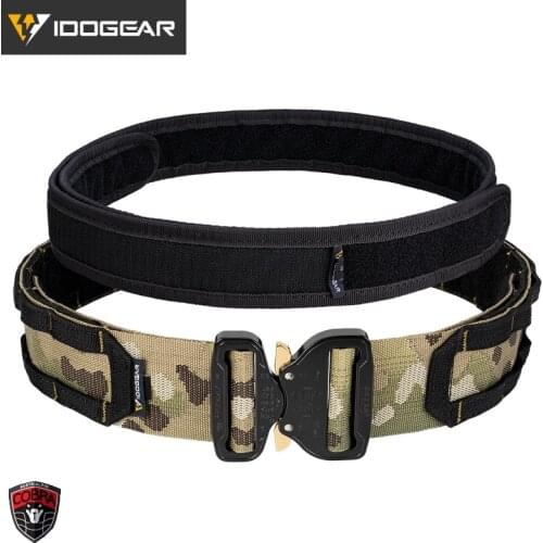 IDOGEAR Tactical 2 Inch Combat Belt Metal COBRA Buckle Duty MOLLE Mens Belts Quick Release 3420