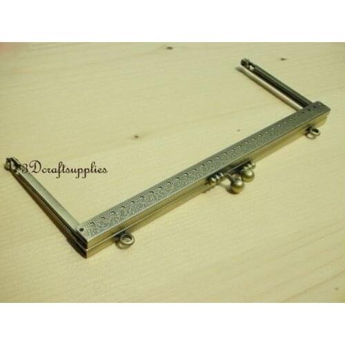 Metal frames sewing bag purse frames clasp 19 cm anti bronze B33