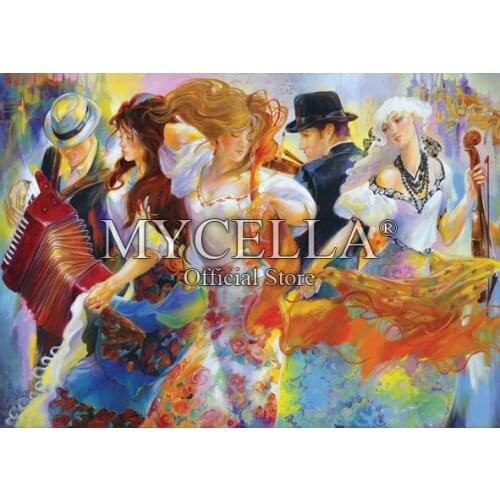 Cartoon 5d Diy Diamond Painting People Art Music Cross Stitch Diamond Embroidery Wall Stickers Full Mosaic Home Decor Gifts