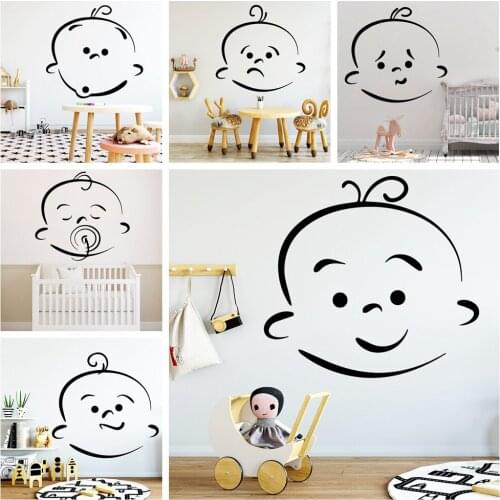 Cartoon lovely baby Kids wall sticker Home Decor Vinyl Wall Stickers For children Kids Room Bedroom Art Decor Wallpaper