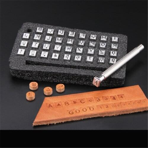 36 Pcs/Set 6.5mm English Letter Alphabet Numbers Stamping Punch Set Metal Leather Tool Leather Craft Alphabet Stamps DIY Tools