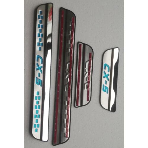 Stainless Steel Mirror Door Sill / Scuff Plate / Threshold 4pcs/set for Mazda CX-5 CX5 2017 2018 2019 2020 Car Accessories