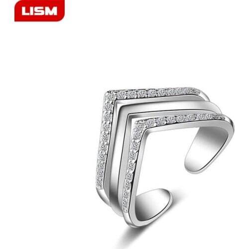 New Design Unique Adjustable Zircon Ring Trendy Style Gold Silver Color Knuckle Rings For Women Midi Finger Knuckle Rings