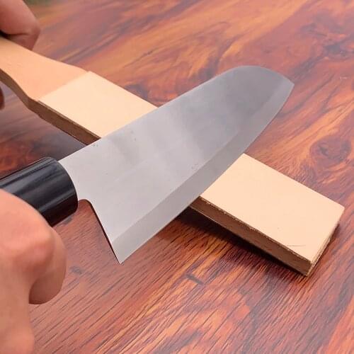 Polished leather Sanding Mirror Leather Shaving Strap for Barber Straight Razor Knife Sharpening Strop